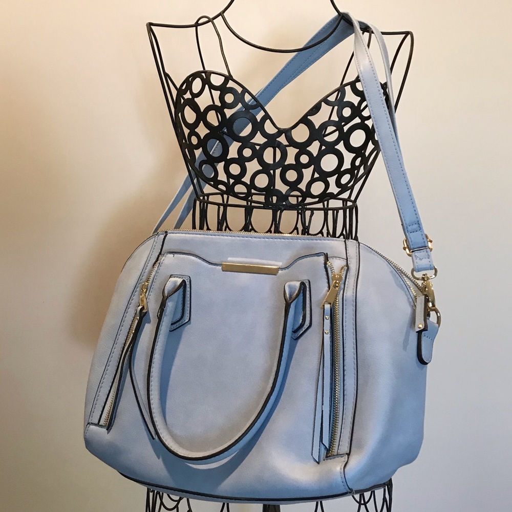 Light Blue Top Handle Purse